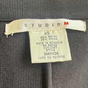 Studio M Black Ribbed Knit Top XS